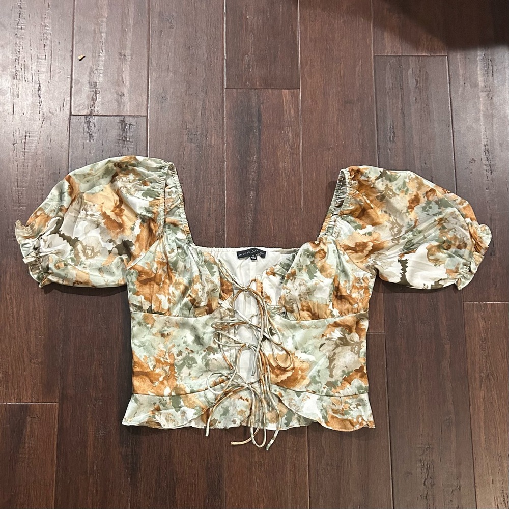 Floral Puff Sleeve Top
